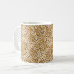 Golden Paisley Warm Cozy Classic Design Coffee Mug