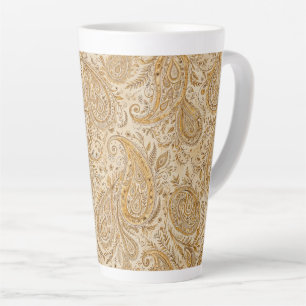 Golden Paisley Warm Cozy Classic Design Latte Mug