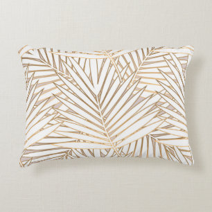 Golden palm leaves: art deco. accent pillow