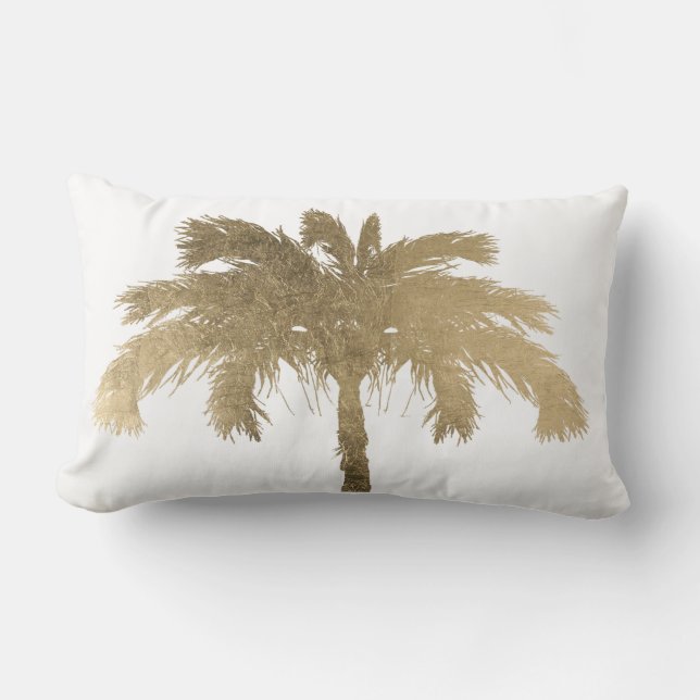 Golden Palm Lumbar Pillow (Front)