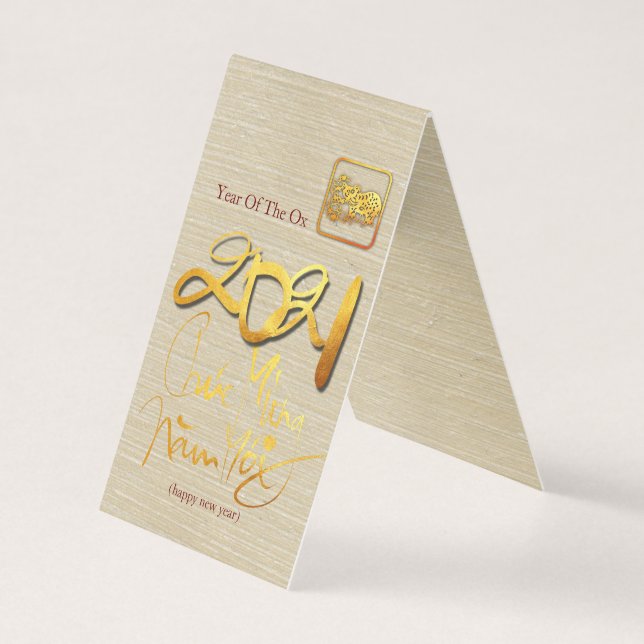 Golden Paper-cut Vietnamese Ox Year 2021 pack FC (Front)
