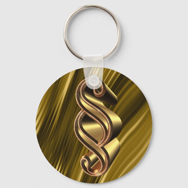 Golden paragraph symbol keychain (Front)