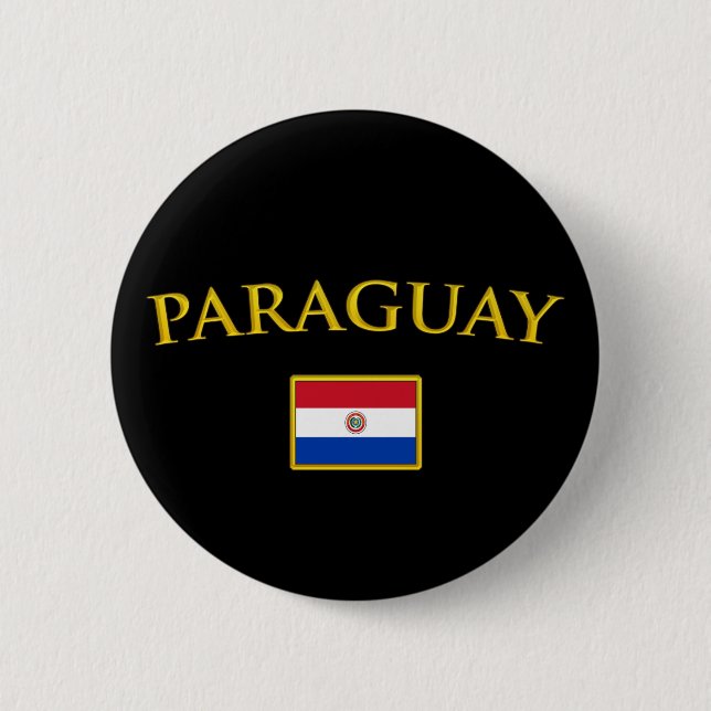 Golden Paraguay 2 Inch Round Button (Front)