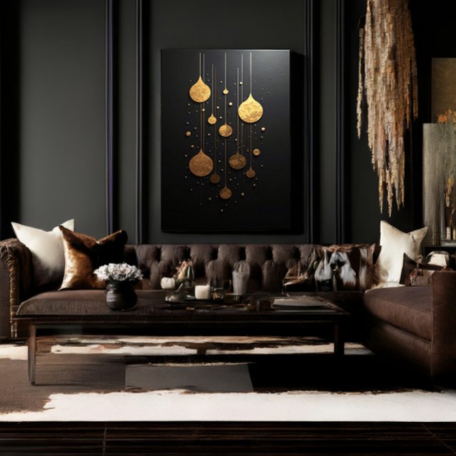 Golden Particles Dance Canvas Print (Creator Uploaded)