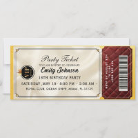 Golden Party Ticket Invitation 2026