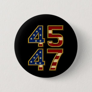 Golden Patriot Power – 45 & 47 Bold USA Button