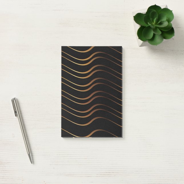 Golden Pattern 4 Post-it Notes (Office)