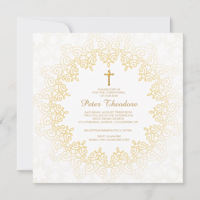 Golden Pattern Invitation (Front)