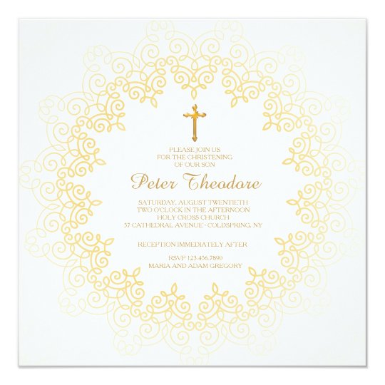 Golden Pattern Invitation