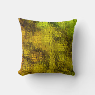 Golden pattern throw pillow