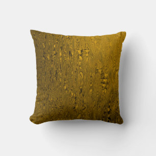 Golden pattern throw pillow
