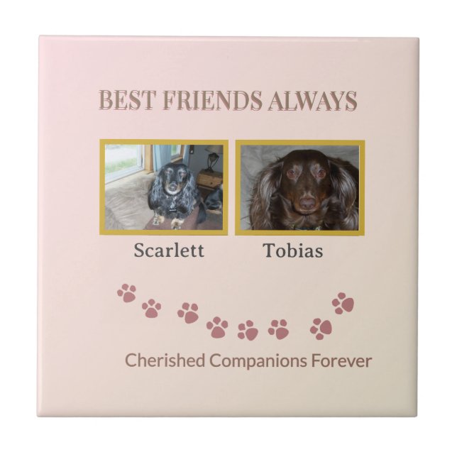 Golden Pawprints Cherished Companions Tile (Front)