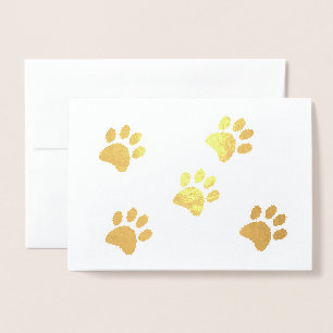 Golden Paws Foil Card