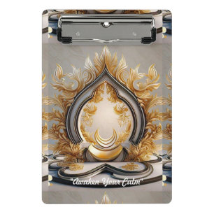 "Golden Peaceful Hours" Mini Clipboard