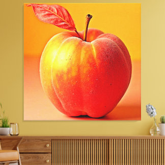 Golden Peach Perfection Design Canvas Print