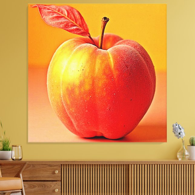 Golden Peach Perfection Design Canvas Print (Insitu(LivingRoom))