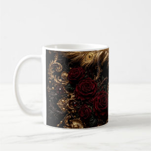 Golden Peacock Baroque  Coffee Mug