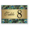 Golden Peacock Feather Wedding Table Number