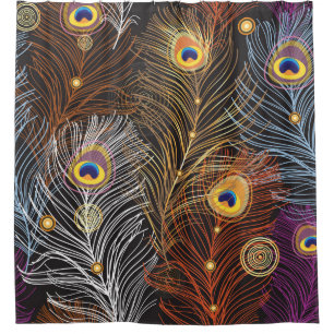Golden peacock feathers: dark pattern.