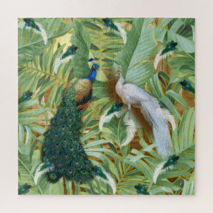 Golden Peacock Temple Dreams Jigsaw Puzzle