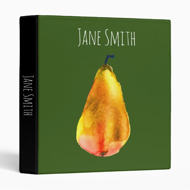 Golden Pear Fruit art Binder (Front/Spine)