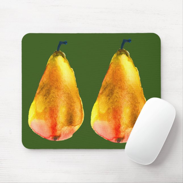 Golden Pear fruit art Mouse Pad (With Mouse)