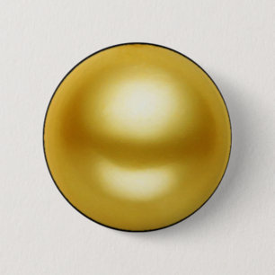 Golden Pearl 2 Inch Round Button