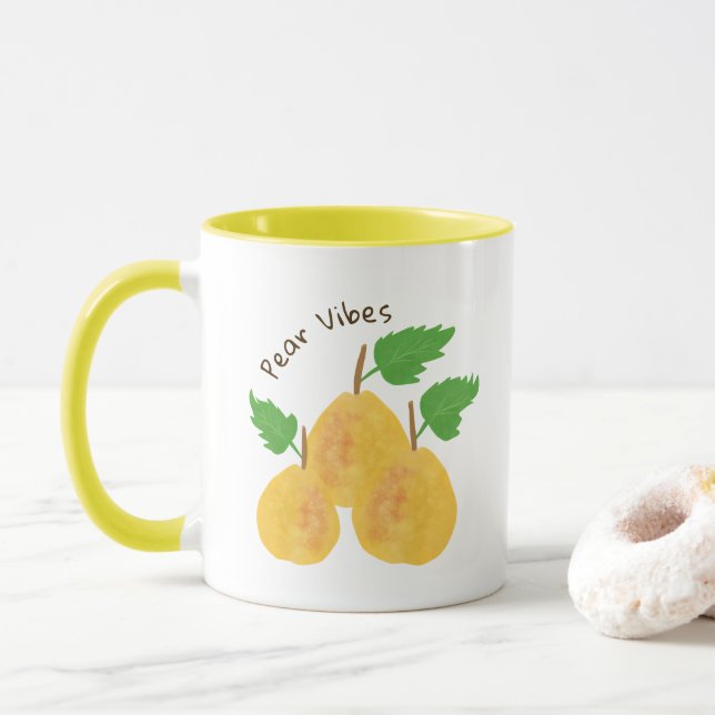 Golden Pears Collection Mug (With Donut)
