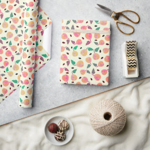 Golden Pears Collection Pink Wrapping Paper