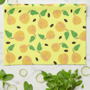 Golden Pears Collection Yellow Bright Kitchen Towel