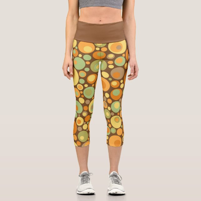 Golden Pebbles Capri Leggings (Front)