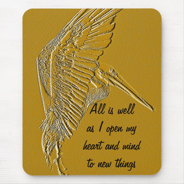 Golden Pelicans_ Mouse Pad (Front)