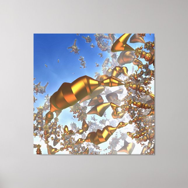 Golden Pencils Stretched Canvas Print (Front)