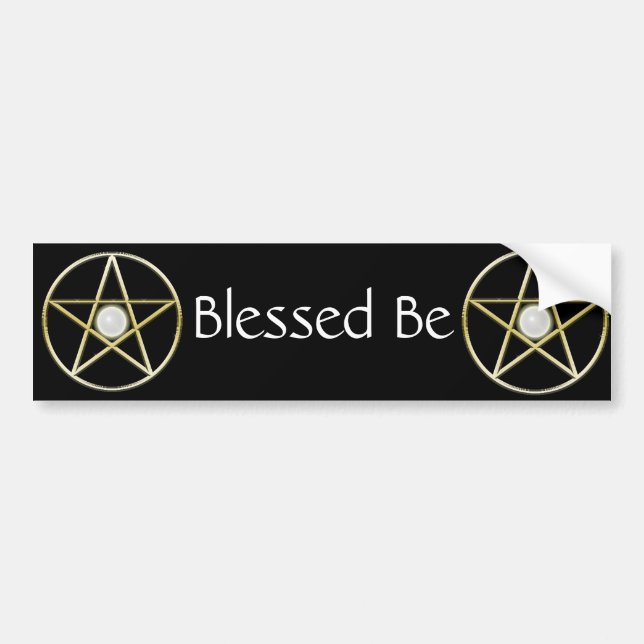 Golden Pentagram Bumper Sticker (Front)