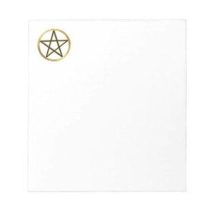 Golden pentagram notepad