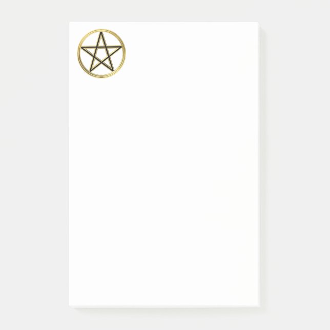 Golden pentagram post-it notes (Front)