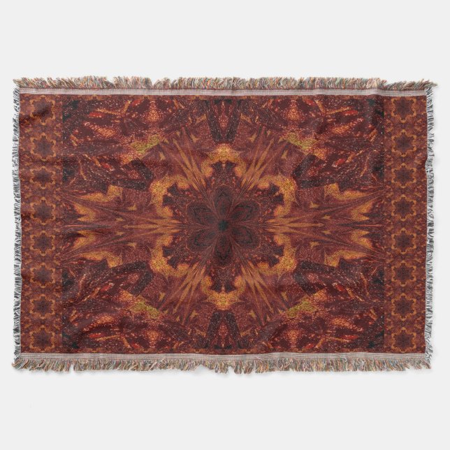 Golden Petals 2 Throw Blanket (Front)