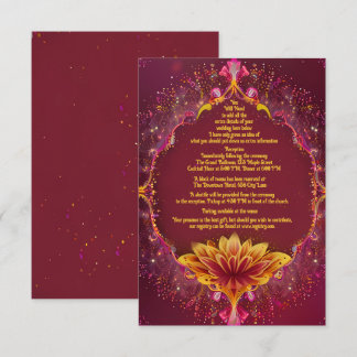 Golden Petals: A Day of Love and Joy Enclosure Card