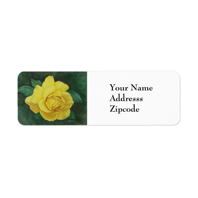 Golden Petals Address Label (Front)