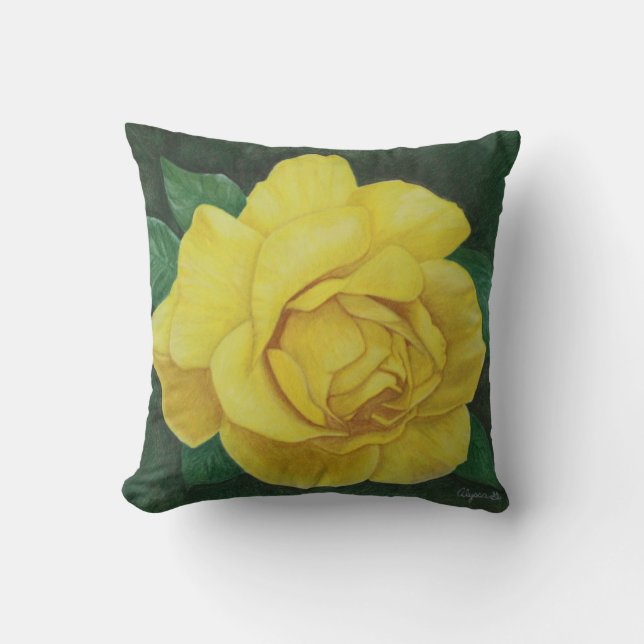 Golden Petals Pillow (Front)