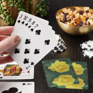 Golden Petals Playing Cards