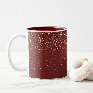 Golden Petite Stars Café Mug Bourgogne Vin