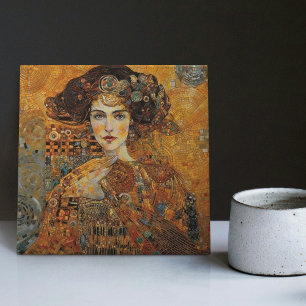 Golden Phase Gustav Klimt Mosaic Edwardian Woman C Tile