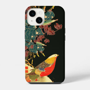 Golden Pheasant in Snow Antique Japanese Floral  iPhone 14 Case