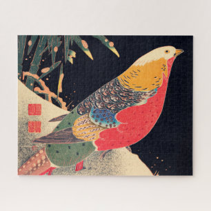 Golden Pheasant in the Snow by Ito Jakuchu Jigsaw Puzzle
