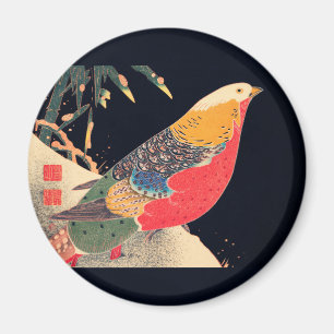 Golden Pheasant in the Snow by Ito Jakuchu Magnet
