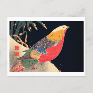 Golden Pheasant in the Snow by Ito Jakuchu Postcard
