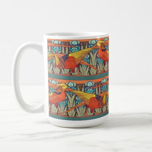 Golden Pheasant Retro Coffee Mug (Left)
