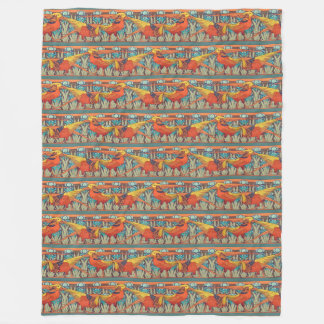 Golden Pheasant Retro Fleece Blanket