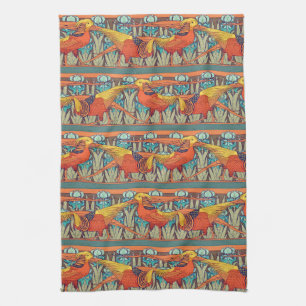 Golden Pheasant Retro Kitchen Towel